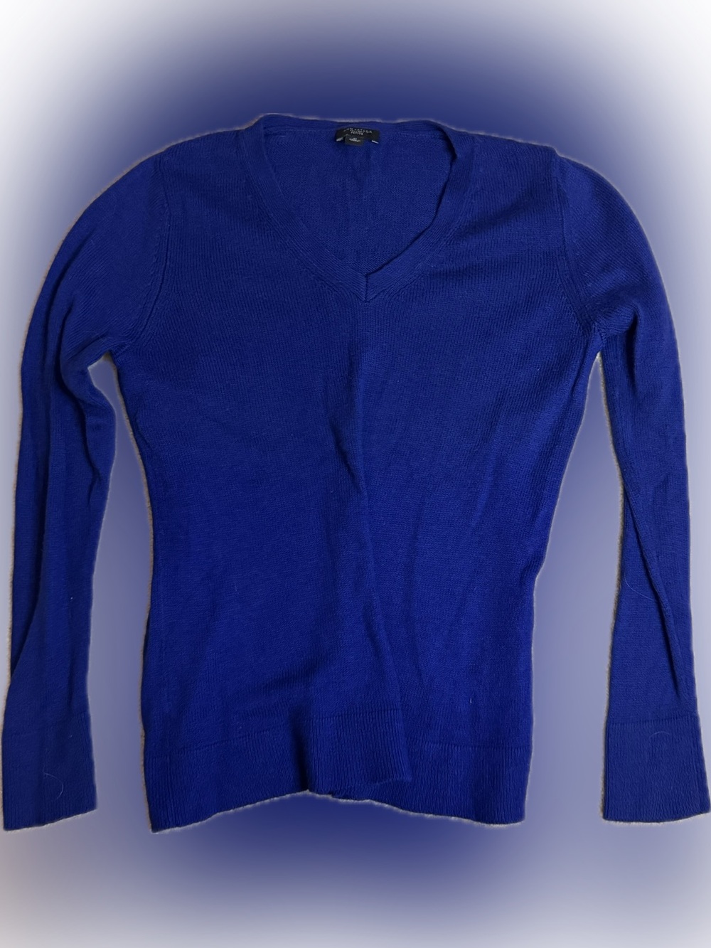 Ann Taylor Factory Cobalt Blue V-Neck Sweater